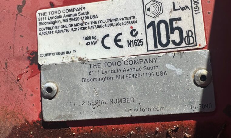 2013 Toro 4000D Lawn Mower For Sale